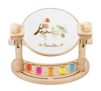SolidGnik Embroidery Stand, Adjustable Embroidery Hoop Holder, Cross Stitch Stand with Embroidery Kit and 3PCS Embroidery Hoops