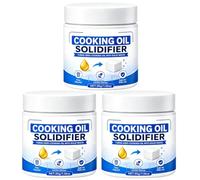Solidifiant d'huile de cuisson à solidification instantanée, poudre de solidifiant d'huile de cuisson, durcisseur de graisse pour l'élimination de l'huile de friture usagée (3Pcs)