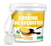 Solidifiant Huile Friture 340g - Poudre Écologique Traite Jusqu'à 8L Huile | Action Rapide Solidifie & Élimine Huiles Usagées | Nettoyage Efficace des Taches d'Huile Cuisine