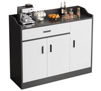 SolidKitchen Cabi avec 2/3 portes, 2 étagères et dispositif anti-basculement et design robuste 80/90/120 x 36 x 100 cm pour maison moderne