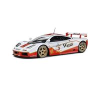 SOLIDO 1:18 MCLAREN F1 GTR Short Tail White #8 Price/BASCHER BPR GT 1995, Multicouleur