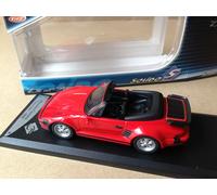 SOLIDO 1/43 METAL PORSCHE CARRERA CABRIOLET TURBO Slant Nose 1989 ROUGE