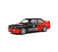 Motor City Classics Voiture miniature BMW E30 M3 Drift Team 1990 modèle statique 1/18 Noir/Rouge