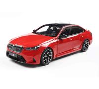 Solido BMW M5 (G90) 2025 - Berline d'affaires Sportive, Accents Noirs, Jantes contrastées, Voiture Miniature Diecast, Rouge feu, 1:18