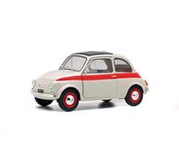 SOLIDO - Fiat 500L Nuova Sport - 1960 - 1/18, Blanc/Rouge