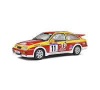 Solido Voiture miniature Ford Sierra Cosworth – Tour de Corse 1987 – 1/18 – Rouge/Jaune