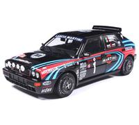 Solido - Lancia Delta HF Integrale M Rally Tribute 1991 1:18 - Die-Cast - Modèle de Voiture à Collectionner en métal Noir avec Socle en Plastique, fenêtre cartonnée