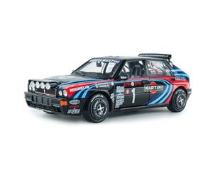 Solido - Lancia Delta HF Integrale M Rally Tribute 1991 1:18 - Die-Cast - Modèle de Voiture à Collectionner en métal Noir avec Socle en Plastique, fenêtre cartonnée