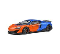 Solido Voiture miniature McLaren 600LT – Livrée F1 Team Tribute – 1:18 Bleu/Orange (2019)