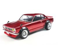 Solido Nissan Skyline (C10) Hakosuka - Classique JDM, Forme de coupé Angulaire, Look Sport Automobile, élargisseurs d'ailes, Voiture Miniature Diecast, Rouge, 1:18