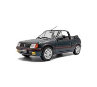 Solido Peugeot 205 CTI Roland-Garros Cabrio - Diecast Voiture Miniature Vert Métallique Jantes Perforées Youngtimer Française Collection Limitée 1:18