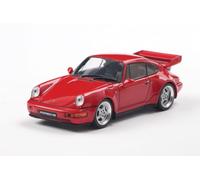 Solido Porsche 964 RS 3.8 (1994) - Classique Compact 90 - Aile arrière Fixe - Silhouette 911 Authentique - Voiture Miniature Diecast - Rouge - 1:43