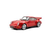 Solido Porsche 964 RS 3.8 (1994) - Classique Compact 90 - Aile arrière Fixe - Silhouette 911 Authentique - Voiture Miniature Diecast - Rouge - 1:43