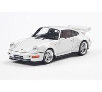 Solido Porsche 964 RS 3.8 (1994) - Compact Classique des années 90 - Blanc laqué - Aile arrière Fixe - Voiture Miniature Diecast - Blanc - 1:43