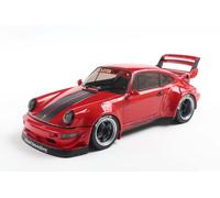 Solido RWB Bodykit 2024 - Tuning de Construction Large, Lignes agressives, éclats et aileron arrière, Voiture Miniature Diecast, Rouge avec Rayures, 1:18
