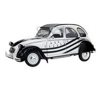 Solido S1850018 - Citroën 2 CV 6 BZH 1986 - Blanc/Noir - Echelle 1/18 Noir G