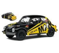 Solido – Modèle réduit Volkswagen Beetle 1303 Mooneyes 1974 bicolore noir/jaune 1/18