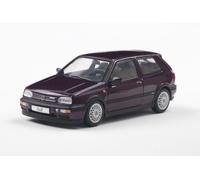 Solido VW Golf MKIII VR6 (1994) - Hot Hatch Compact avec Look Six cylindres, Lignes claires, Voiture Miniature Diecast, Violet, 1:43