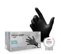 Solidsafety High Grip Black Nitril Chemical Protection Gloves Black S-Xxl