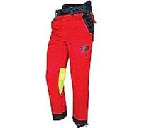 Solidur AUPARE - Pantalon de Sécurité pour Tronçonneuse Authentique - Type A Classe 1 - Confort et Protection Exceptionnels - Design Sûr et Fonctionnel - Taille S - Rouge