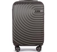Solier Valise rigide Valise de voyage à 4 roulettes Valise à roulettes avec serrure à combinaison Hardcase valise de vol trolley valise de bord 30L gris foncé