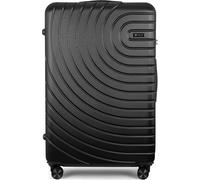 Solier valise rigide valise de voyage à 4 roulettes valise à roulettes avec serrure à combinaison Hardcase valise de vol trolley de voyage 83L noir