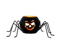 Solificateur d'araignée - Support de lumière de thé d'Halloween Black Metal Spider, décoration de vacances à la citrouille, support pour bougies | Candlestick Soports pour les propriétaires de maison
