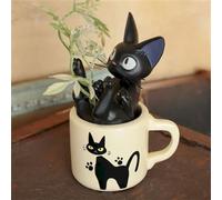 Soliflore Kiki la petite sorcière Ghibli Jiji dans sa tasse