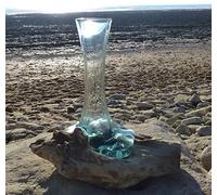soliflore Vase en Verre recyclé, soufflé à Chaud sur Racine en Bois. H..Environ 25cm. Envoi aléatoire, Chaque Article est Unique. Livraison en Point Relais. Vendeur Francais.