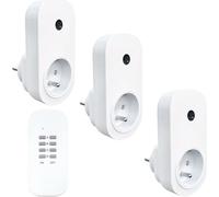 Solight DY09 Set de prises sans fil 3+1, 3 prises, 1 contrôleur