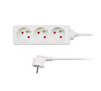 Solight PP02 3AC Outlet(s) 2m multiprise - Multiprises (2 m, 3 Sortie(s) CA, 10 A, Blanc)