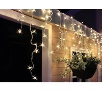 Solight Rideau de Noël LED 9m x 0,7m, extérieur, minuterie, programmes, blanc chaud 1V401-WW