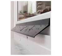 Solin anti-pluie, déflecteur anti-pluie pliable, barre anti-intempéries en caoutchouc bloquant les infiltrations d'eau(200x5.5cm(6.6x0.18ft))