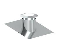 Solin en acier inoxydable 5° - 15° avec larmier avec collier étanche - double paroi - TEC-DW-Classic 100mm