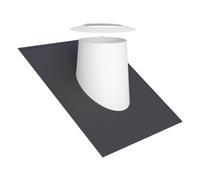 Solin plomb 26-35° avec collerette, élastomère noir - double paroi - Jeremias DW-WHITE 200 mm