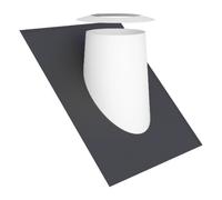 Solin plomb 36-45° avec collerette, élastomère noir - double paroi - Jeremias DW-WHITE 150 mm