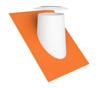 Solin plomb 36-45° avec collerette, élastomère tuile - double paroi - Jeremias DW-WHITE 130 mm