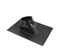 Solin pour terminal, avec bavette standard 500x500, 25° à 45° Ubiflex diamètre 80/125 Noir Réf. 189901