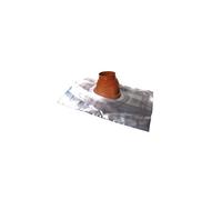 Solin pour terminal avec large bavette 700x600 25 à 45 Ubiflex Plomb diamètre 80/125 Ocre Réf 172003