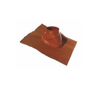Solin pour terminal, avec bavette standard 500x500, 35° à 55° Ubiflex diamètre 80/125 Ocre Réf. 189912