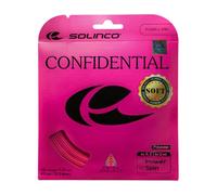 Solinco Jeu de cordes de tennis confidentielles en copolyester doux de 12,2 m - Confort amélioré et contrôle de précision, corde en polyester durable optimisée par rotation avec tension durable - Rose