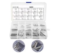 Solinder 304 Stainless Steel Cotter Pins Kit, 15 Tailles | Durable, résistant à la rouille, 150 pièces, attaches pratiques, surface lisse