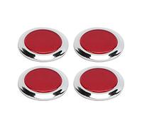 Solinder 4pcs ABS Red Redlector Comprenait Une Protection Réfléchissante Ronde avec Décalcomanie Réfléchissante, Alerte Environnante des véhicules. Sécurité Améliorée pour la