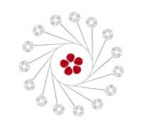 Solinder 50 Argent Bricolage Artisanat Métal Carte Photo Mémo Trombone Supports pour Maison Bureau école avec étoile Ronde Amour Coeur Formes (Forme ronde)