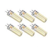 Solinder 7 W AC DC12 V 700 Lm 72 LED 360 Degrés GY6.35 LED Ampoule de Maïs, Silicone, 2,2 X 0,7 Pouces, pour Lampes Suspendues, Plafonniers avec Lumière à 360 Degrés (Lumière blanche)
