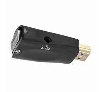 Solinder Adaptateur Portable vers VGA avec Sortie Audio 3,5 Mm, Prend en Charge des Résolutions jusqu'à 1920 X 1080, pour Une Utilisation en Classe (Noire)