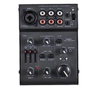 Solinder AGE03 - Mini table de mixage 5 canaux - Interface audio USB - Avec effet écho intégré - Réseau DJ renforcé USB - Pour enregistrement en streaming en direct - Karaoké
