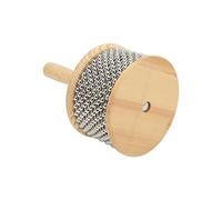 Solinder Cabasa en Bois Amusant et Durable pour Enfants de 4 Ans et Plus avec Billes en Acier Brillant, Instrument de Musique Portable Facile à Jouer pour Enseigner les Rythmes (Grande lecture)