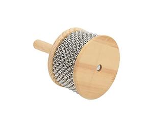 Solinder Cabasa en Bois Amusant et Durable pour Enfants de 4 Ans et Plus avec Billes en Acier Brillant, Instrument de Musique Portable Facile à Jouer pour Enseigner les Rythmes (Grande lecture)