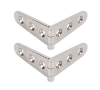 Solinder Charnière à Sangle en Acier Inoxydable Robuste de qualité Marine pour Porte de Bateau, Hangar |316 Antirouille, 4 Mm D'épaisseur, Paquet 2 (3 trous: 152x3 0mm/5,98x1,18 pouces)